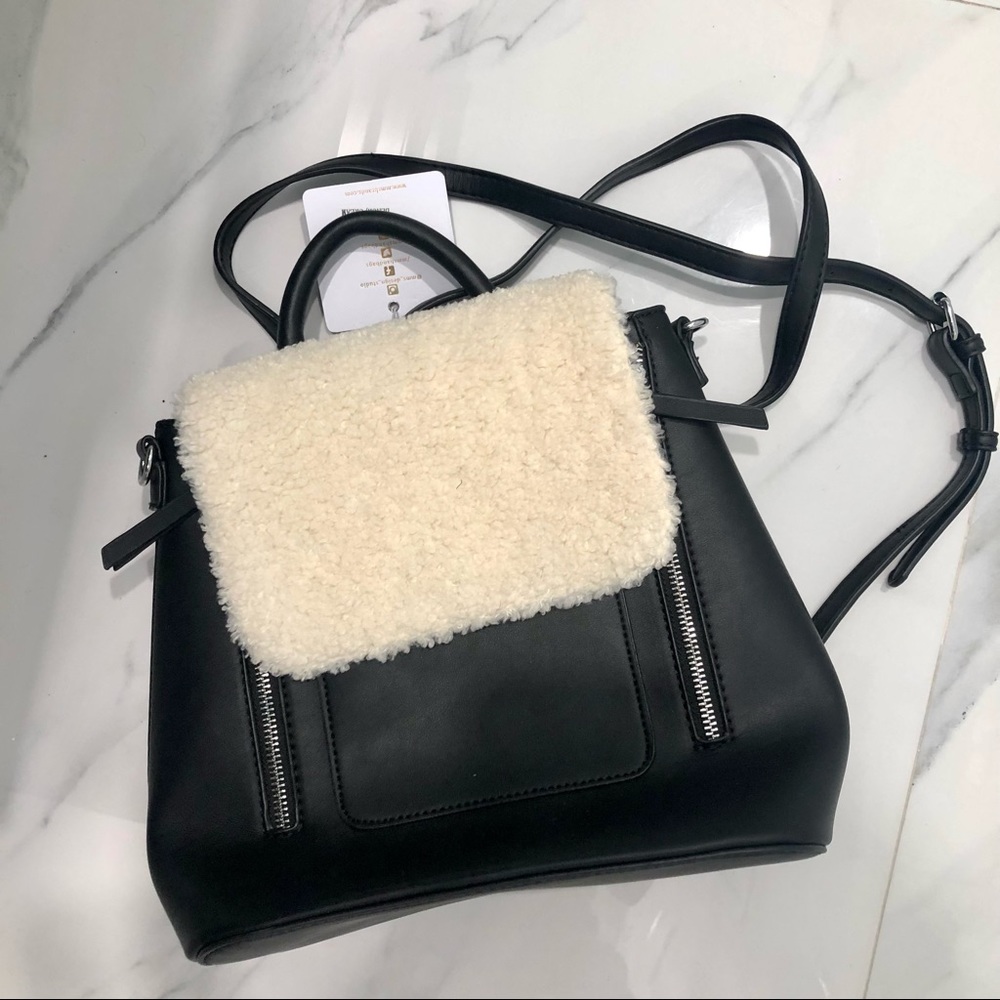 BLACK backpack convertible purse